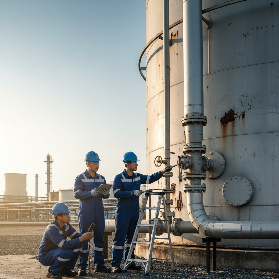 桶槽管道檢修示意圖