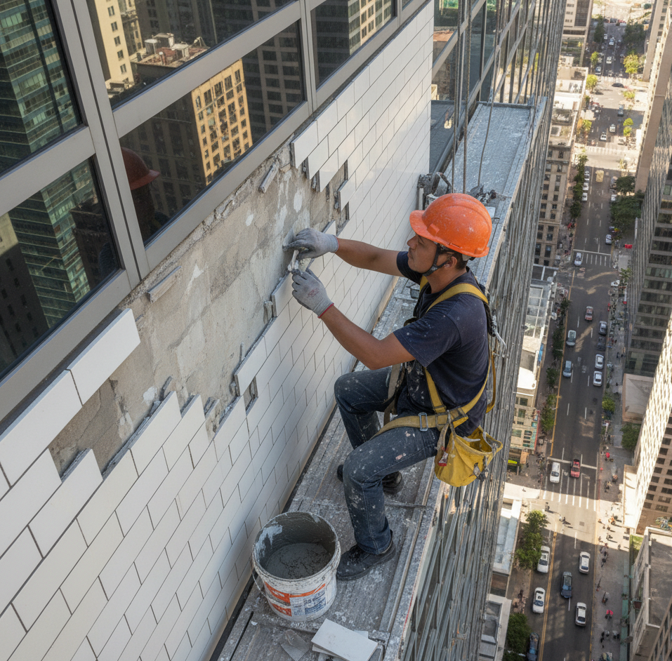 磁磚敲除修補示意圖